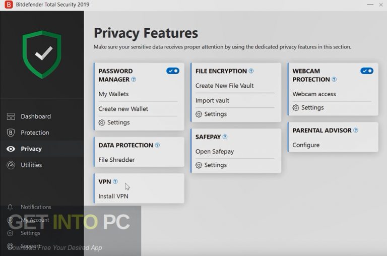 Bitdefender Total Security 2019 Offline Installer Download GetintoPC