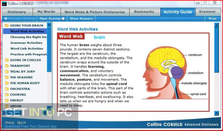 Collins COBUILD Advanced Dictionary 2009 Offline Installer Download GetintoPC