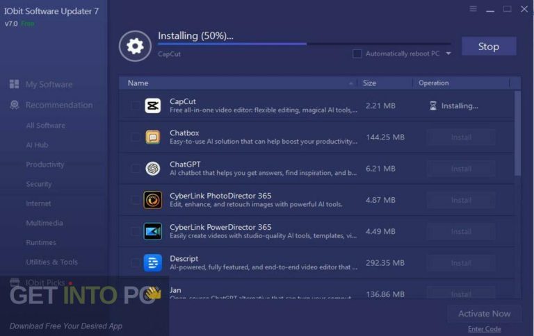 IObit Software Updater Pro 2024 Latest Version Free Download GetintoPC