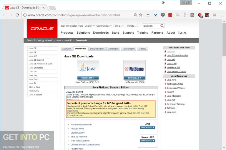 Java SE Development Kit 2022 Direct Link Free Download GetintoPC