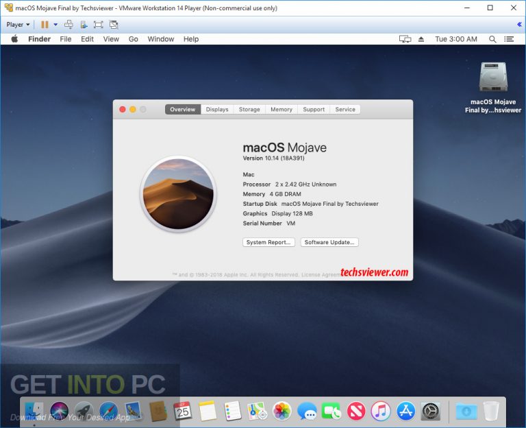 Mac OS Mojave 10.14.1 VMWare Image Offline Installer Download GetintoPC