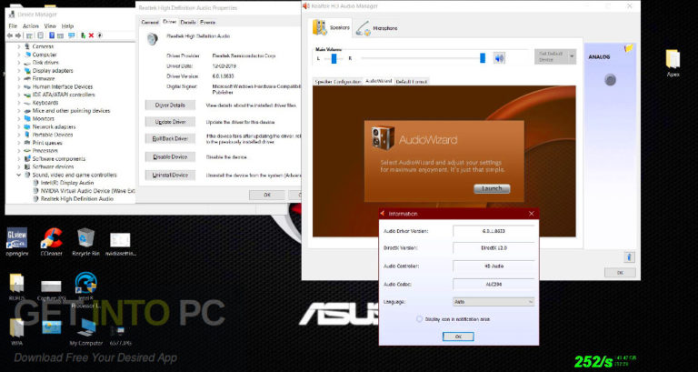 Realtek High Definition Audio Drivers 2019 Direct Link Download GetintoPC