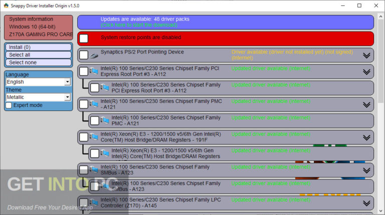 Snappy Driver Installer 2021 Direct Link Download GetintoPC