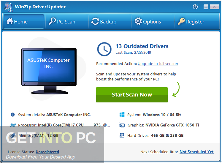 WinZip Driver Updater Pro 2019 Free Download GetintoPC