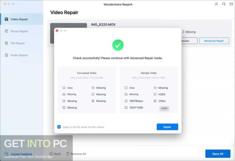 GetintoPC Wondershare Repairit 2025 Full Offline Installer Free Download 